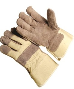 1140, General Purpose Gloves, Slip-On, Leather Palm with Canvas Back, 2.5" Washable Duck Cuff, Lined Palm, Knuckle Strap./$ per Dozen